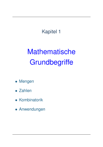 Mathematische Grundbegriffe