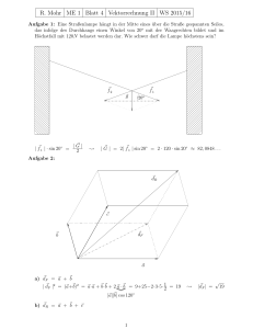 R.Mohr ME1 Blatt4 VektorrechnungII WS2015/16