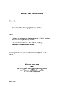 Vereinbarung - Kassenärztliche Vereinigung Schleswig