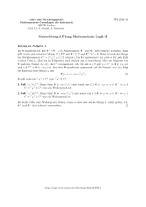 Musterlösung 8.Übung Mathematische Logik II - RWTH