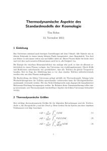 Thermodynamische Aspekte des Standardmodells der Kosmologie
