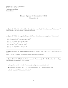 Lineare Algebra für Informatiker, SS13