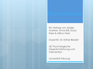 Psychotherapie - Université de Fribourg