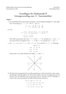 Grundlagen der Mathematik II Lösungsvorschlag zum 11