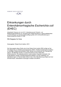 Erkrankungen durch Enterohämorrhagische Escherichia coli (EHEC)