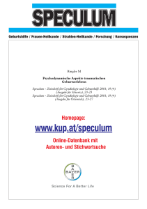 Psychodynamische Aspekte traumatischen Geburtserlebens