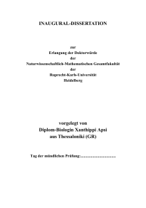 INAUGURAL-DISSERTATION vorgelegt von Diplom