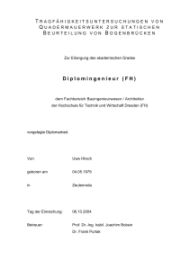 Diplomarbeit Hirsch - Trag Werk Ingenieure