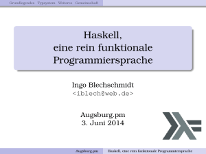 Haskell, eine rein funktionale Programmiersprache
