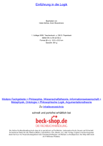 Einführung in die Logik - ReadingSample - Beck-Shop