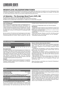 The Sovereign Bond Fund, (CHF), MA