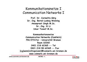 Kommunikationsnetze I Kommun kat onsnetze I Communication