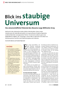 Blick ins staubige - Spektrum der Wissenschaft