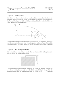 Übungen zur Vorlesung Theoretische Physik LA 1 WS 2013/14 Apl