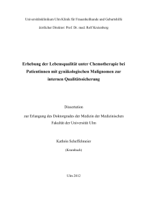 Erhebung der Lebensqualität unter Chemotherapie bei Patientinnen