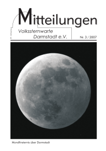 Mitteilungen VSD - Volkssternwarte Darmstadt eV