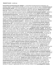 Statistik Formeln