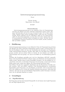 Antwortmengenprogrammierung