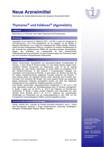 Thymanax® und Valdoxan® (Agomelatin)