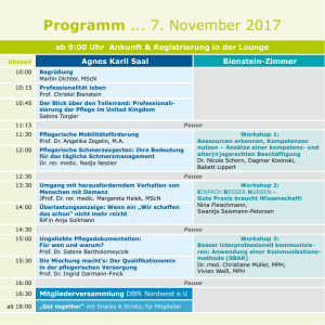 Programm 7. November 2017
