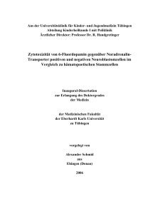 Zytotoxizität von 6-Fluordopamin gegenüber Noradrenalin