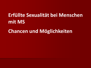 Erfüllte Sexualität bei Menschen mit MS Chancen