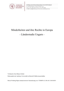 Minderheiten und ihre Rechte in Europa - Länderstudie Ungarn -