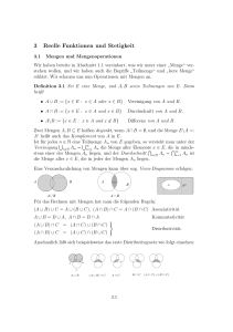 Page 1 3 Reelle Funktionen und Stetigkeit 3.1 Mengen und