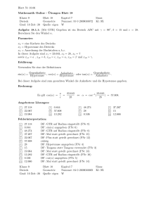 Ubungen Blatt 18 Klasse 9 Blatt 18 Kapitel 7 Sinus Dreieck