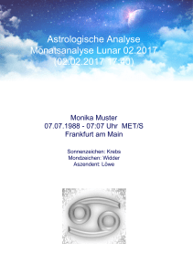 Muster-Horoskop - Lunar Mond-Monats-Horoskop