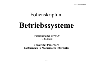 Folienskriptum - Universität Paderborn