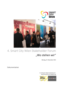 4. Smart City Wien Stakeholder Forum - "Wo stehen wir"