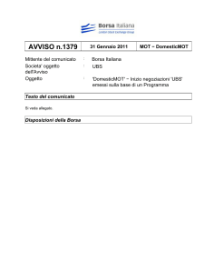 AVVISO n.1379 - Borsa Italiana