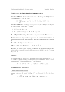 Einführung in funktionale Grenzwertsätze