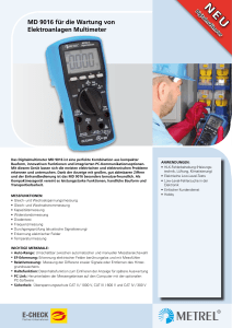 MD 9016 für die Wartung von Elektroanlagen Multimeter