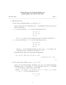Musterlösung der Präsenzaufgaben zu ” Mathematik I für ET/IT und