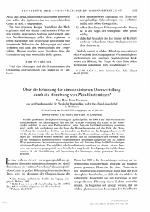 Über die Erfassung der atmosphärischen