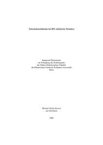 Tuberkuloseinfektion bei HIV-infizierten Patienten