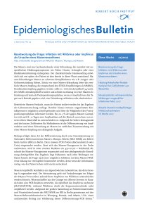 Epidemiologisches Bulletin des Robert Koch-Instituts Ausgabe