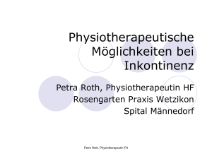 Physiotherapeutische Möglichkeiten bei Inkontinenz