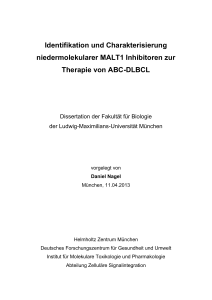 Identifikation und Charakterisierung niedermolekularer MALT1