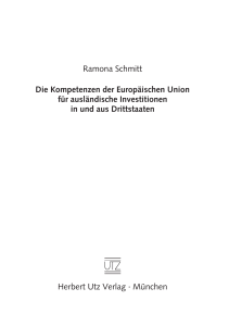 Ramona Schmitt Die Kompetenzen der Europäischen Union für