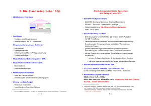 5. Die Standardsprache SQL