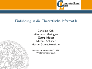 Einführung in die Theoretische Informatik