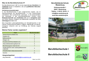 Berufsfachschule I Berufsfachschule II