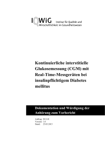 Kontinuierliche Glukosemessung (CGM) mit Real-Time