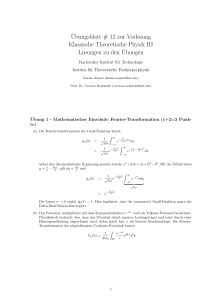 Übungsblatt # 12 zur Vorlesung Klassische Theoretische Physik III