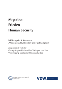 Migration Frieden Human Security