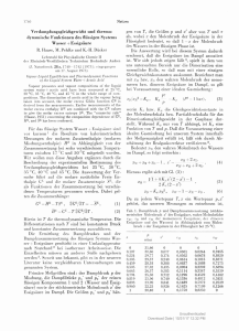 Verdampfungsgleichgewicht und thermo dynamisehe