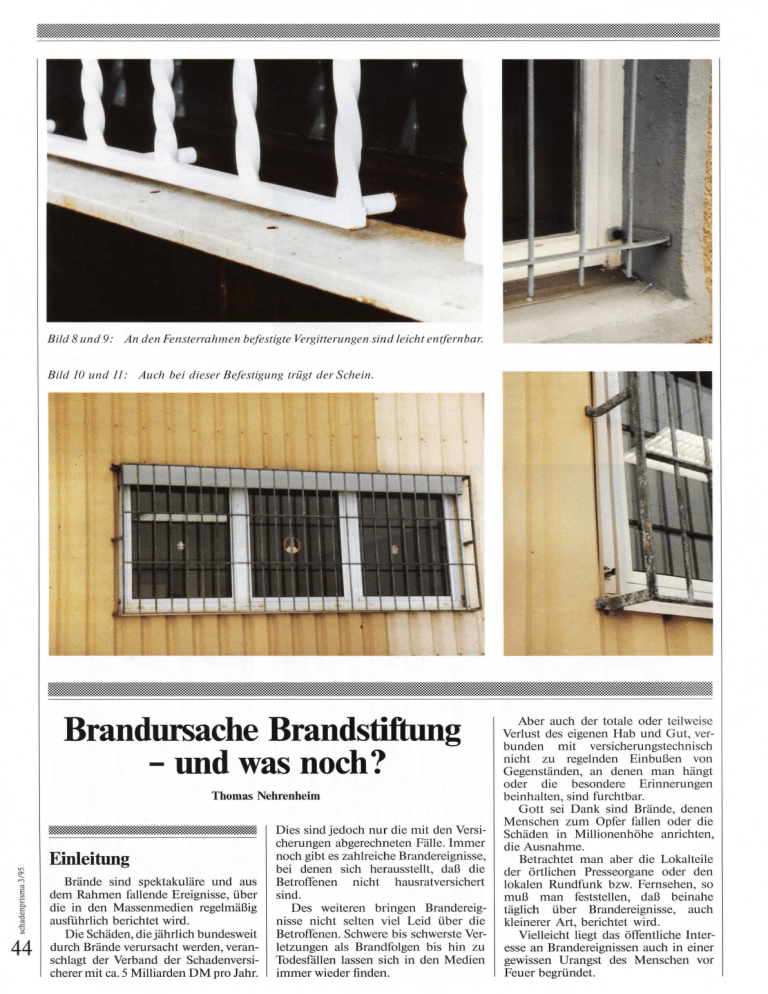 Brandursache Brandstiftung - Und Was Noch?